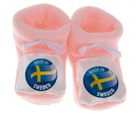 Chausson bébé Made in SWEDEN de couleur Rose