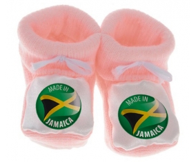 Chausson bébé Made in JAMAICA de couleur Rose