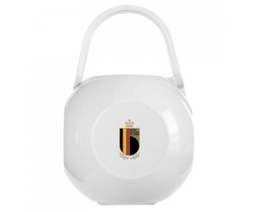 Boîte à tétine Belgium national football team de couleur Blanche