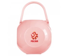 Boîte à tétine Poland national football team de couleur Rose