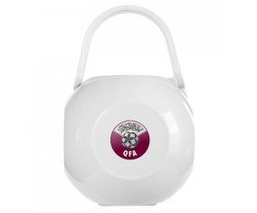 Boîte à sucette Qatar national football team de couleur Blanche