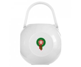Boîte à tétine Morocco national football team de couleur Blanche