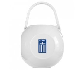 Boîte à tétine Greece national football team de couleur Blanche