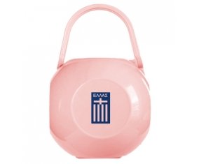 Boîte à tétine Greece national football team de couleur Rose