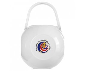 Boîte à tétine Costa Rica national football team de couleur Blanche