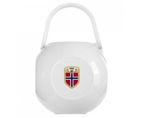 Boîte à tétine Norway national football team de couleur Blanche