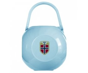 Boîte à tétine Norway national football team de couleur Bleue