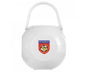 Boîte à tétine Myanmar national football team de couleur Blanche