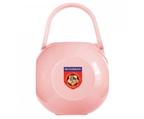 Boîte à tétine Myanmar national football team de couleur Rose