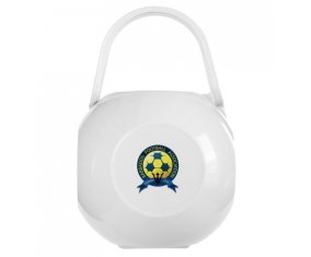 Boîte à tétine Barbados national football team de couleur Blanche