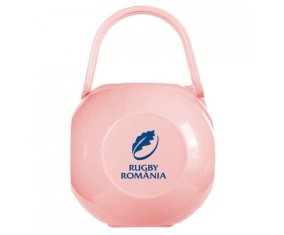 Boîte à tétine Romania Rugby XV de couleur Rose