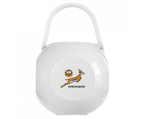 Boîte à tétine South Africa Rugby XV de couleur Blanche