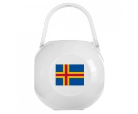 Boîte à sucette Drapeau Iles Aland de couleur Blanche