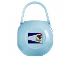 Boîte à tétine Drapeau Samoa américaines de couleur Bleue