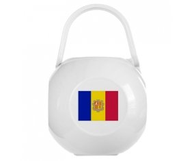 Boîte à sucette Drapeau Andorre de couleur Blanche