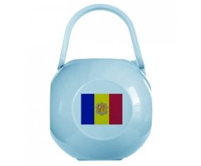 Boîte à sucette Drapeau Andorre de couleur Bleue