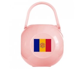 Boîte à sucette Drapeau Andorre de couleur Rose