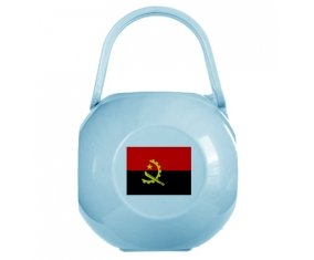 Boîte à tétine Drapeau Angola de couleur Bleue