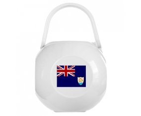 Boîte à sucette Drapeau Anguilla de couleur Blanche