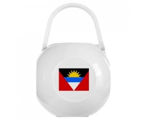 Boîte à sucette Drapeau Antigua-et-Barbuda de couleur Blanche