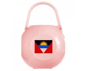 Boîte à sucette Drapeau Antigua-et-Barbuda de couleur Rose