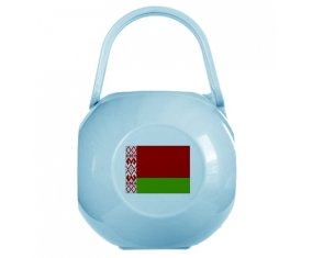 Boîte à tétine Drapeau Biélorussie de couleur Bleue