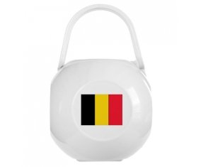 Boîte à sucette Drapeau Belgique de couleur Blanche