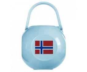 Boîte à tétine Drapeau Île Bouvet de couleur Bleue