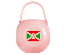 Boîte à tétine Drapeau Burundi de couleur Rose