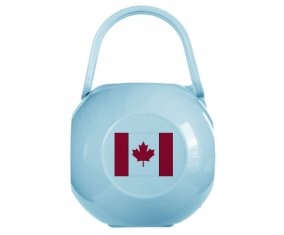 Boîte à tétine Drapeau Canada de couleur Bleue