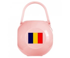 Boîte à sucette Drapeau Tchad de couleur Rose