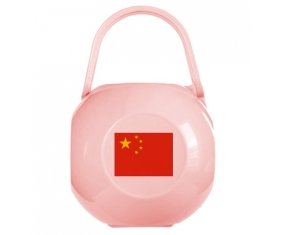 Boîte à sucette Drapeau Chine de couleur Rose