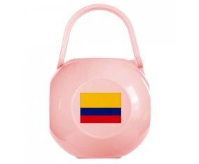 Boîte à tétine Drapeau Colombie de couleur Rose