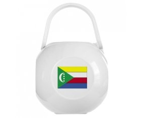 Boîte à sucette Drapeau Comores de couleur Blanche