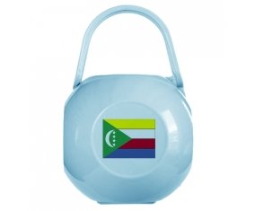 Boîte à sucette Drapeau Comores de couleur Bleue