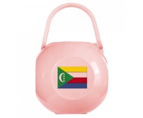 Boîte à sucette Drapeau Comores de couleur Rose