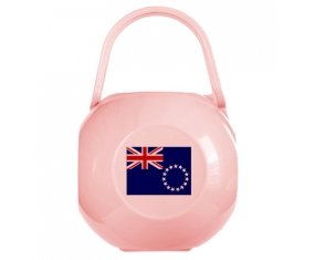 Boîte à tétine Drapeau les Îles Cook de couleur Rose