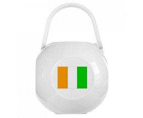 Boîte à tétine Drapeau Côte d'Ivoire de couleur Blanche