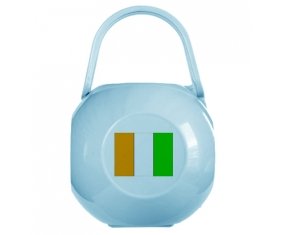 Boîte à tétine Drapeau Côte d'Ivoire de couleur Bleue