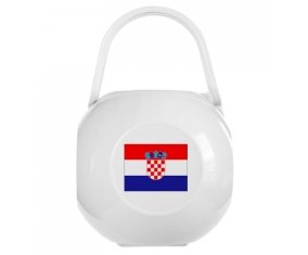Boîte à sucette Drapeau Croatie de couleur Blanche