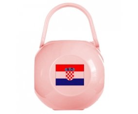 Boîte à sucette Drapeau Croatie de couleur Rose