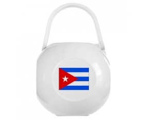 Boîte à tétine Drapeau Cuba de couleur Blanche