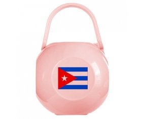 Boîte à tétine Drapeau Cuba de couleur Rose