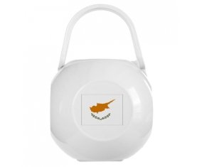 Boîte à tétine Drapeau Chypre de couleur Blanche