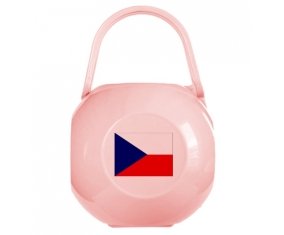Boîte à sucette Drapeau République Tchèque de couleur Rose