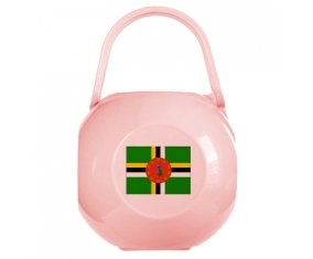 Boîte à sucette Drapeau Dominique de couleur Rose