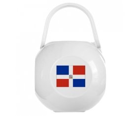 Boîte à tétine Drapeau République Dominicaine de couleur Blanche