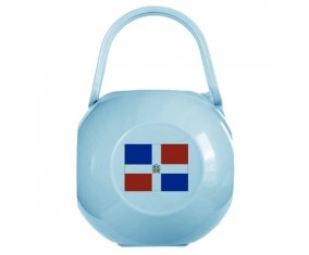 Boîte à tétine Drapeau République Dominicaine de couleur Bleue
