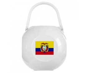 Boîte à sucette Drapeau Equateur de couleur Blanche