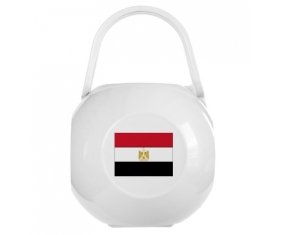 Boîte à tétine Drapeau Egypte de couleur Blanche